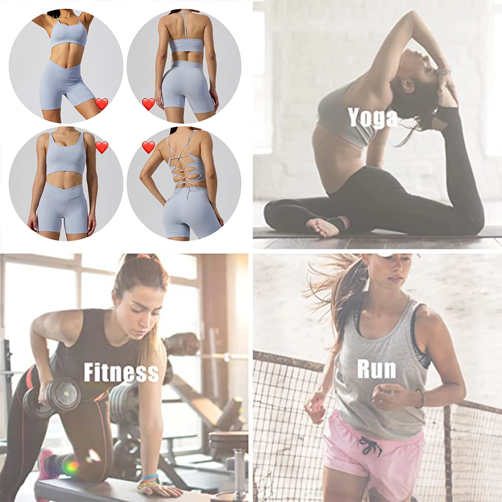 New Listing 7PCS Sexy Athletic Activewear Sets Ribbed Yoga Clothes for Women, Custom Logo Ladies Seamless Leisure Sportswear Workout Gym Clothing