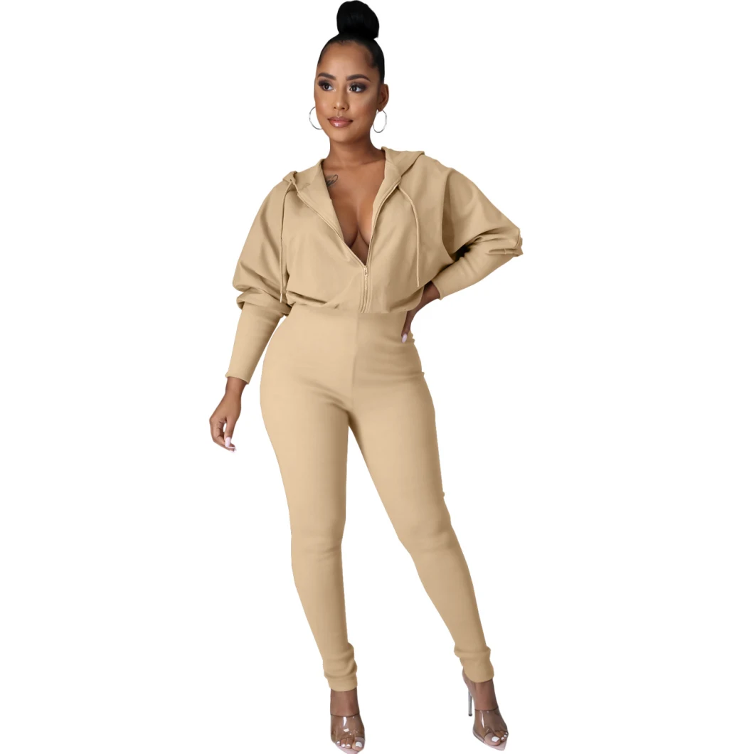 Spring Winter Clothes Women Joggers Suits Hoodie Jumpsuits Long Sleeve Bodysuits Women Bodycon Jumpsuits for Girls