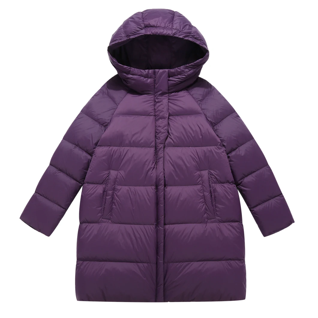 Factory Price Winter Warm Quilted Jacket Thick Soft Nylon Women Hoodie Puffer Coat
