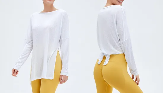 Women High-Neck Long Sleeve Casual Loose Tunic Tops Blouse Esg10275